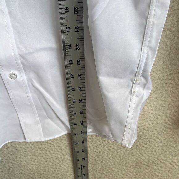 J Crew Bowery wrinkle-free dress shirt with spread collar Mens Medium White - Picture 5 of 10